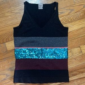 Only sequined tank size M